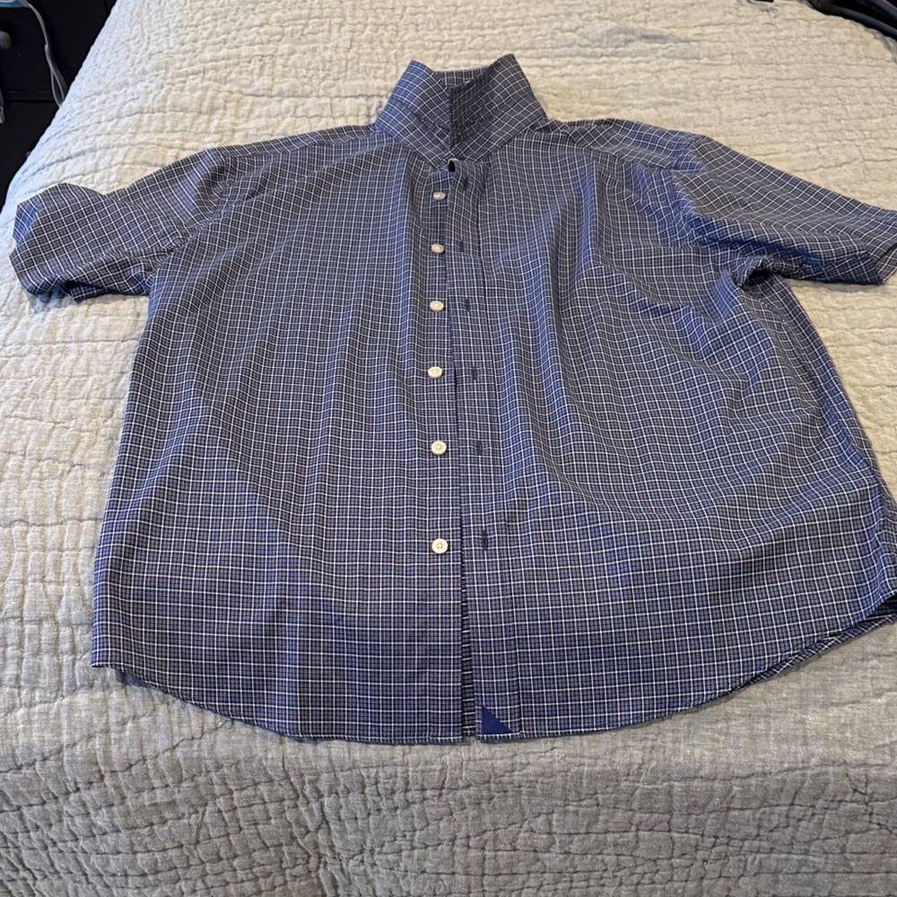 UNTUCKit Navy Plaid Casual Shirt